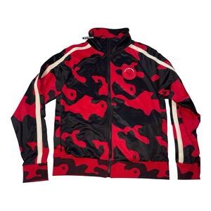 Once We Were Warriors O3W Buri Track Jacket Red Camo Full Zip Streetwear Sz L
